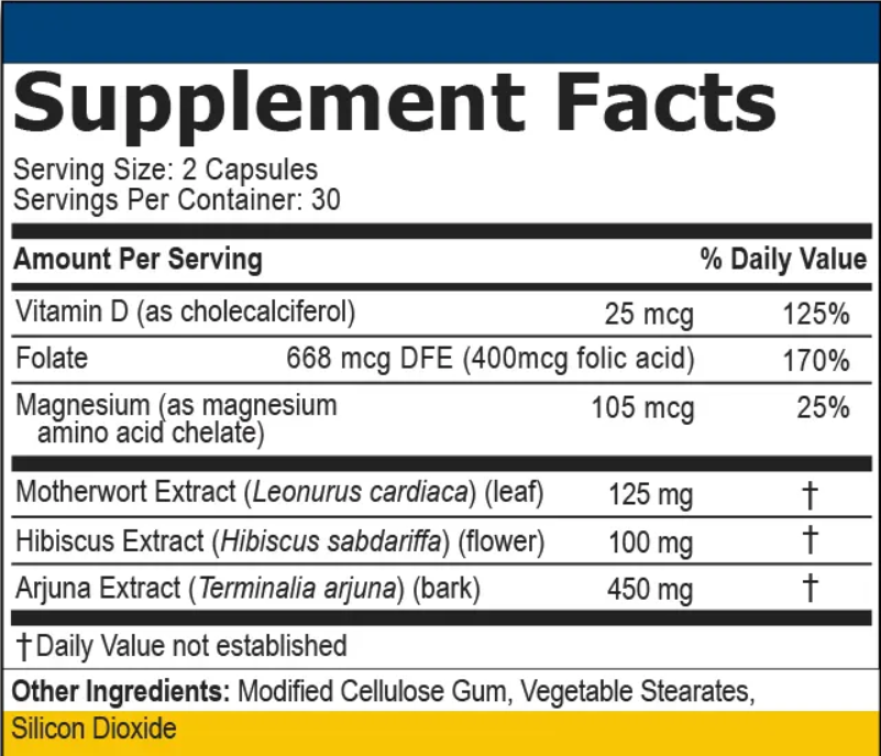 Prociva Supplement Facts